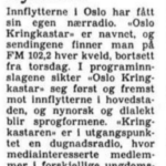 Beskyttet: 19840000: Oslo kringkastar – åpningssending Beskyttet: 19840000: Oslo kringkastar – åpningssending